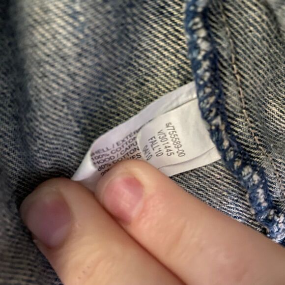 Gap Kids Denim Jean Jacket‎ with Hood Skulls XL 2010 - Picture 4 of 8